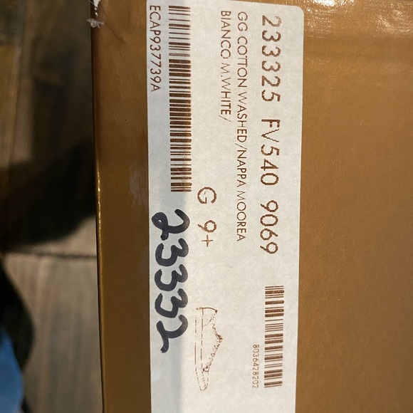 Gucci leather accented sneakers in cognac and cream. - Picture 6 of 6